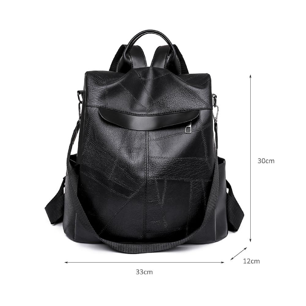 Nicole & Doris PU Waterproof Causal Vintage Backpack