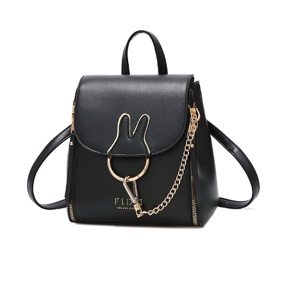 nicole & doris Rabbit Decor Chain Backpack