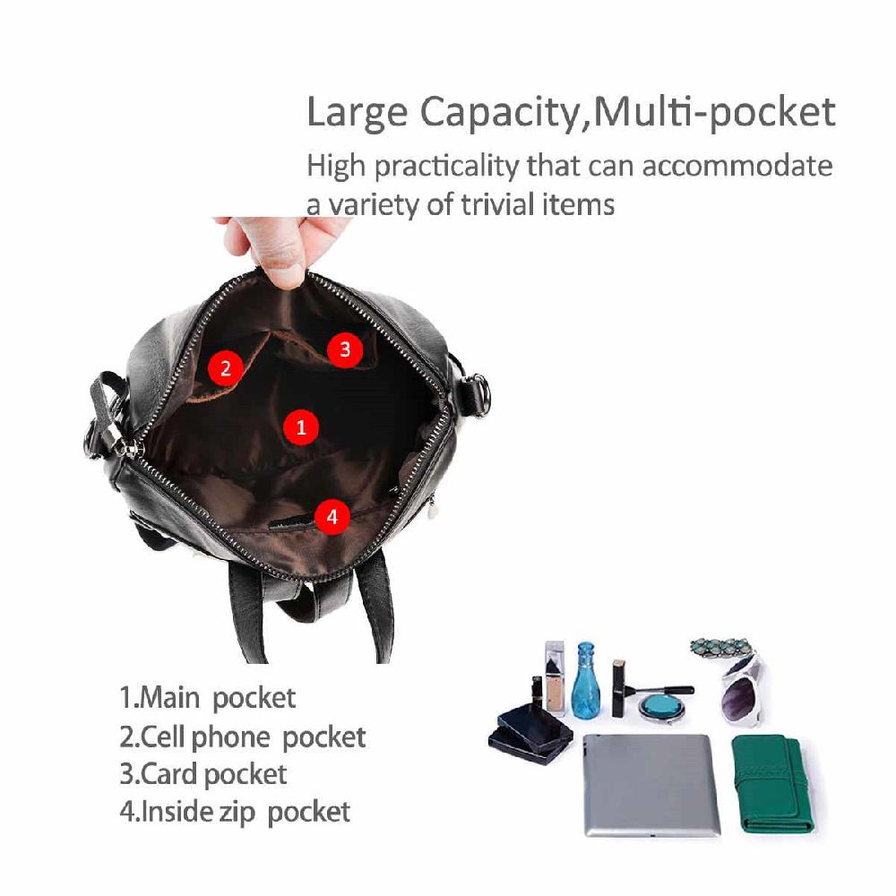 Nicole & Doris Retro Soft Leather Ladies Backpack