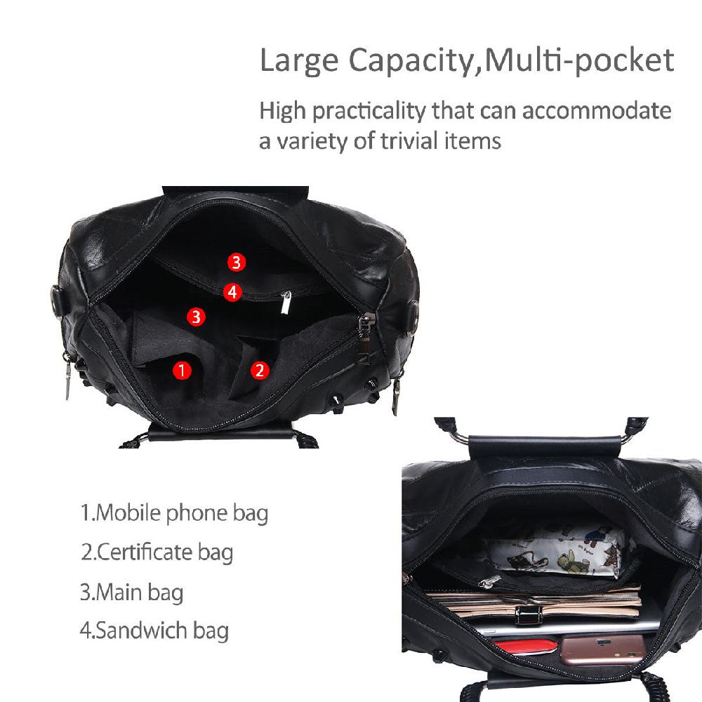 Nicole & Doris Rivets Decor Messenger Bag / Handbag