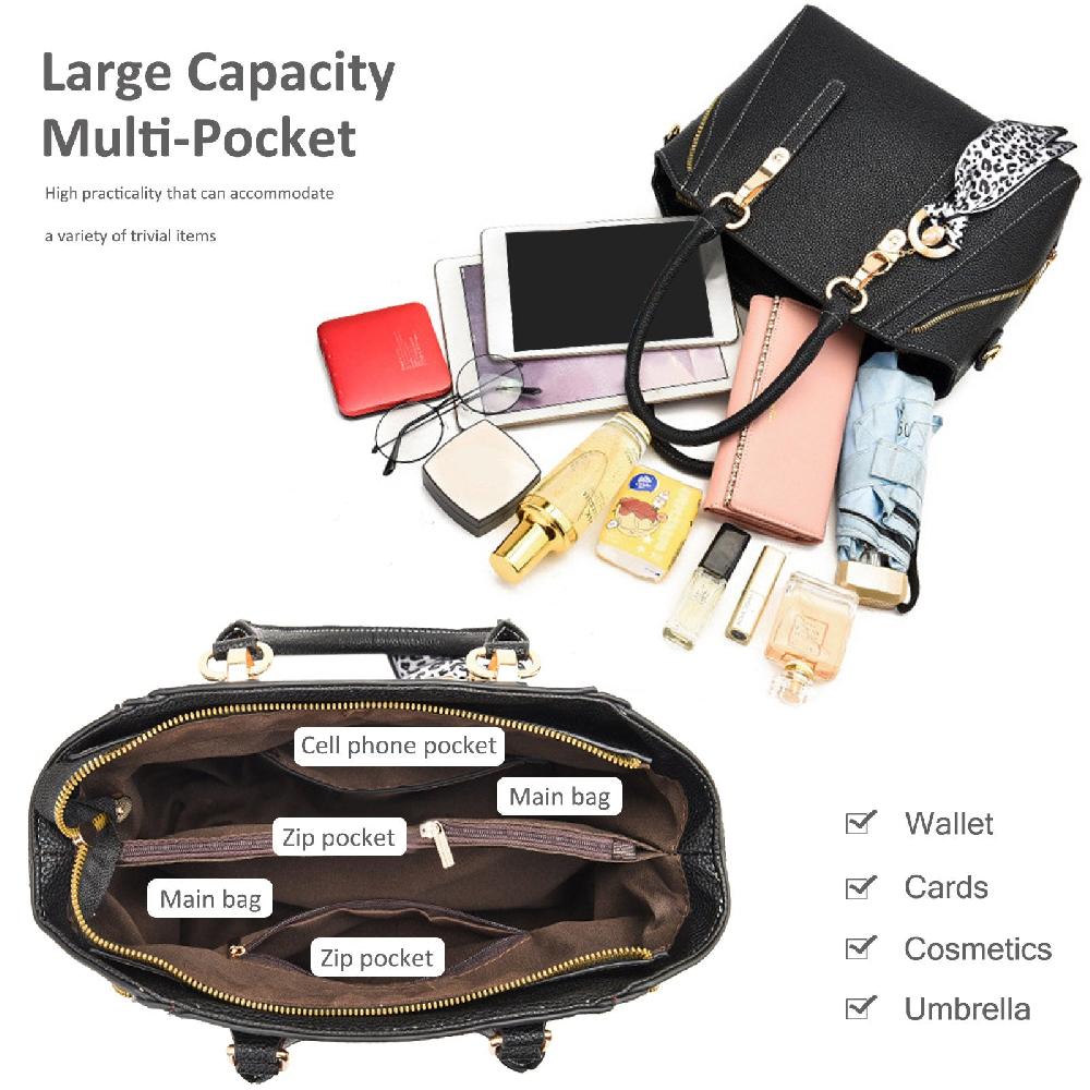 Nicole & Doris Silk Scarf Decor Messenger Bag