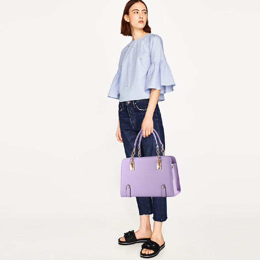 Nicole & Doris Simple Purple Ladies Handbag