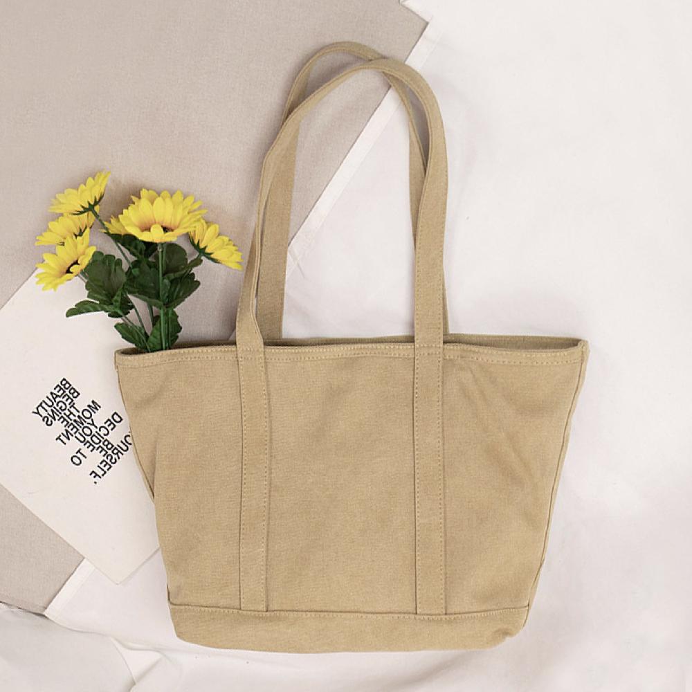 Nicole & Doris Single Colour Canvas Plain Tote Bag