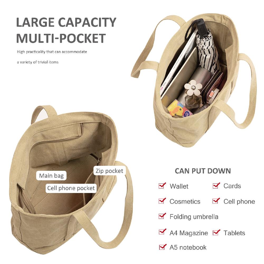 Nicole & Doris Single Colour Canvas Plain Tote Bag