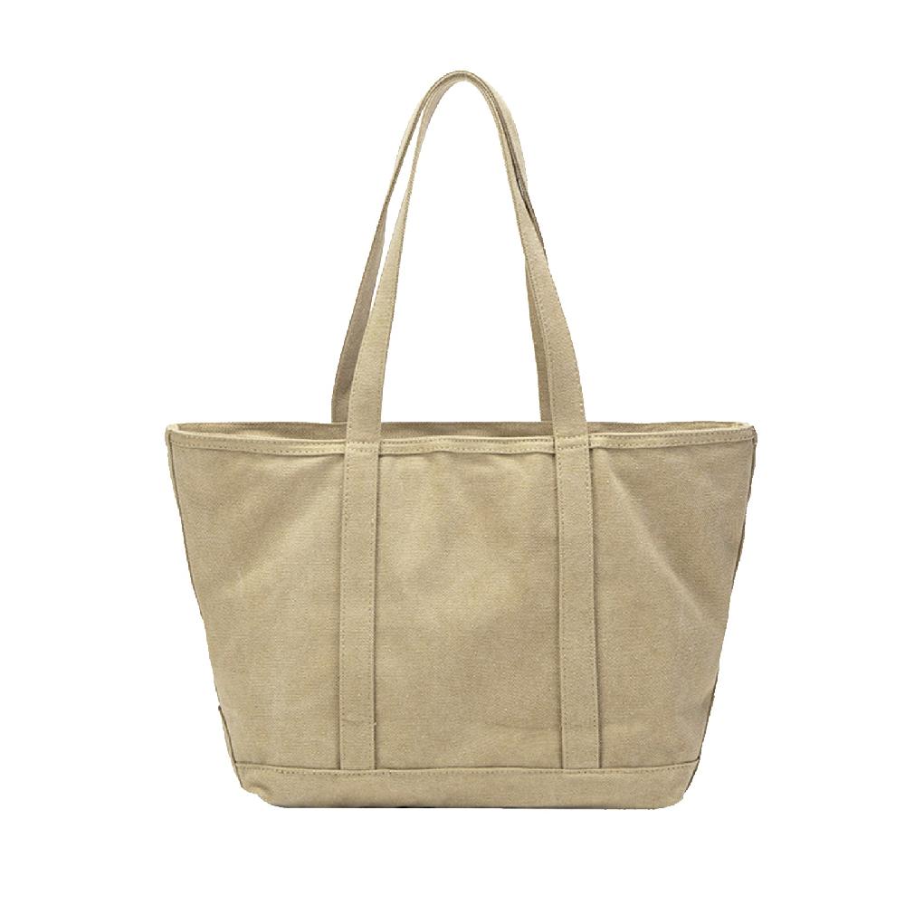 nicole & doris Single Colour Canvas Plain Tote Bag