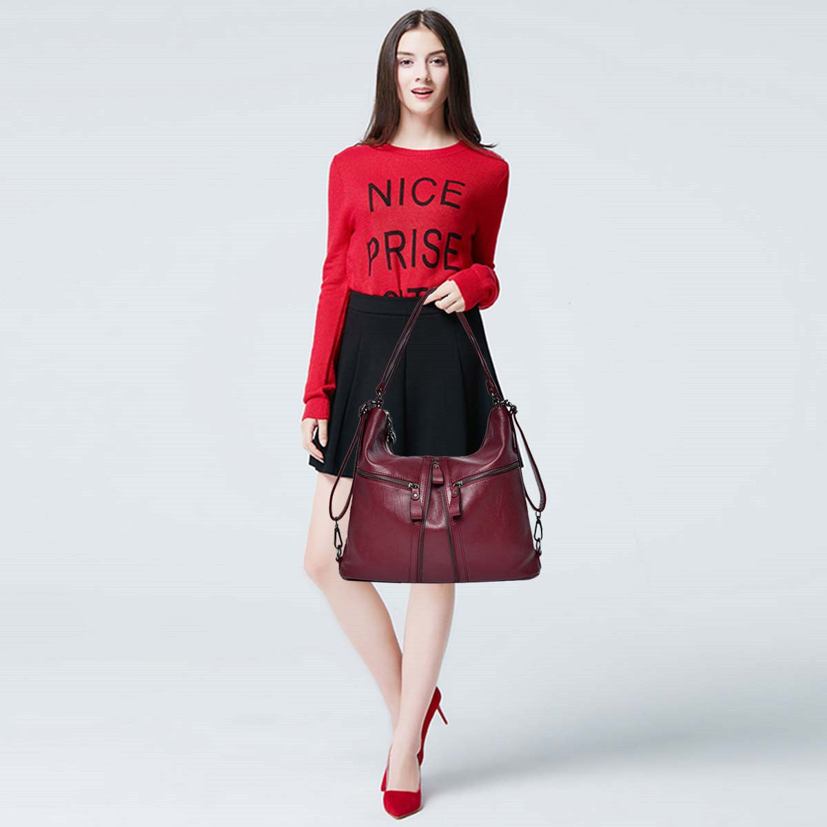 Nicole & Doris Single Colour Large Capacity Tote Bag