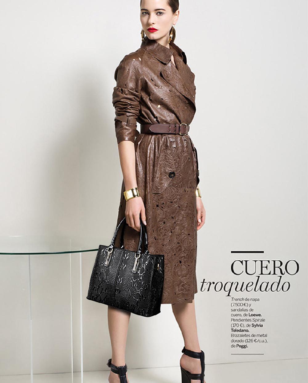 Nicole & Doris Single Colour Patterned Handbag