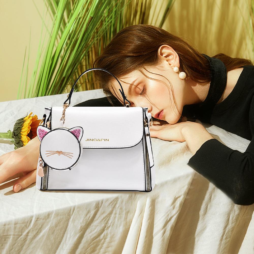 Nicole & Doris NICOLE&DORIS Small Cute Handbags With Cat Shape Coin Purse