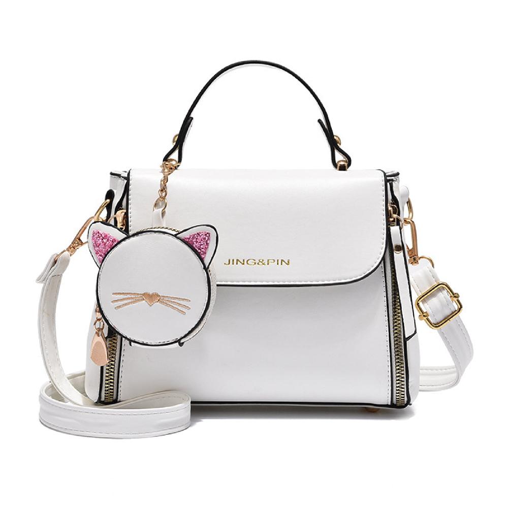 nicole & doris NICOLE&DORIS Small Cute Handbags with Cat Shape Coin Purse