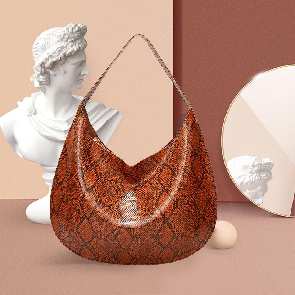 Nicole & Doris Snakeskin Pattern Hobo Bag