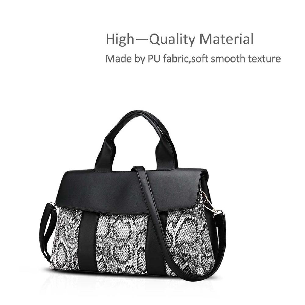 Nicole & Doris Snakeskin PU Leather Handbag