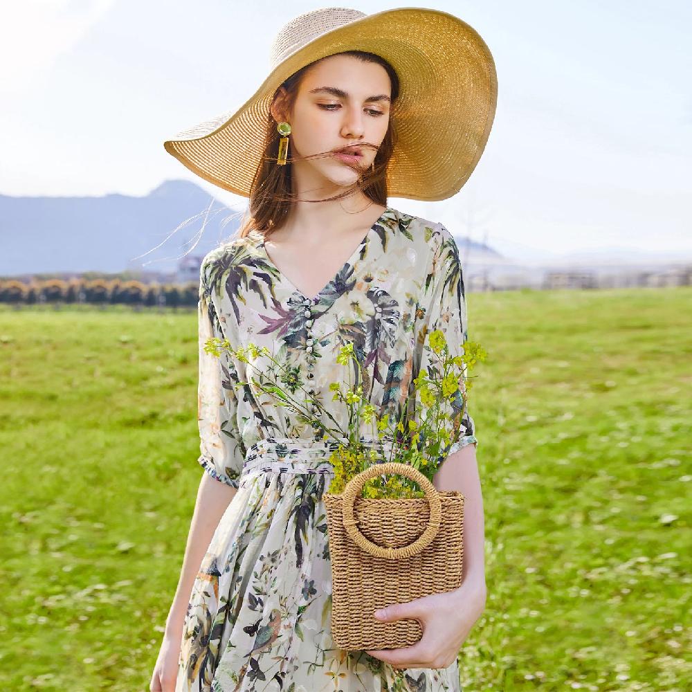 Nicole & Doris Straw Crossbody Bags Mini Beach Bag