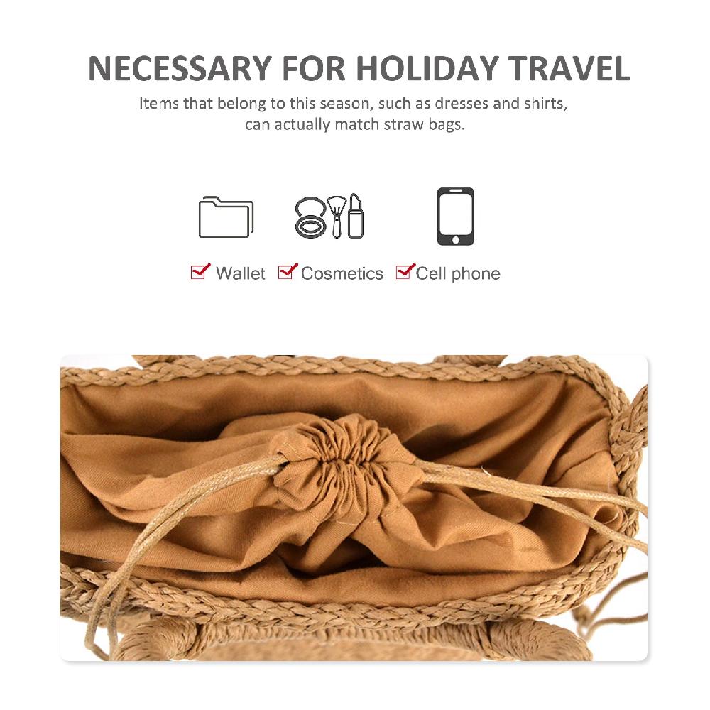 Nicole & Doris Straw Crossbody Bags Mini Beach Bag