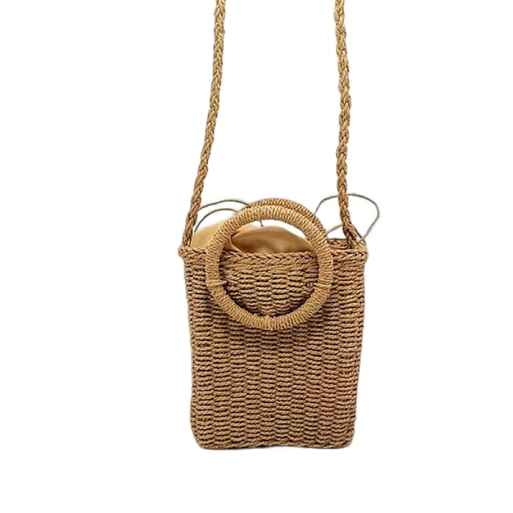 nicole & doris Straw Crossbody Bags Mini Beach Bag