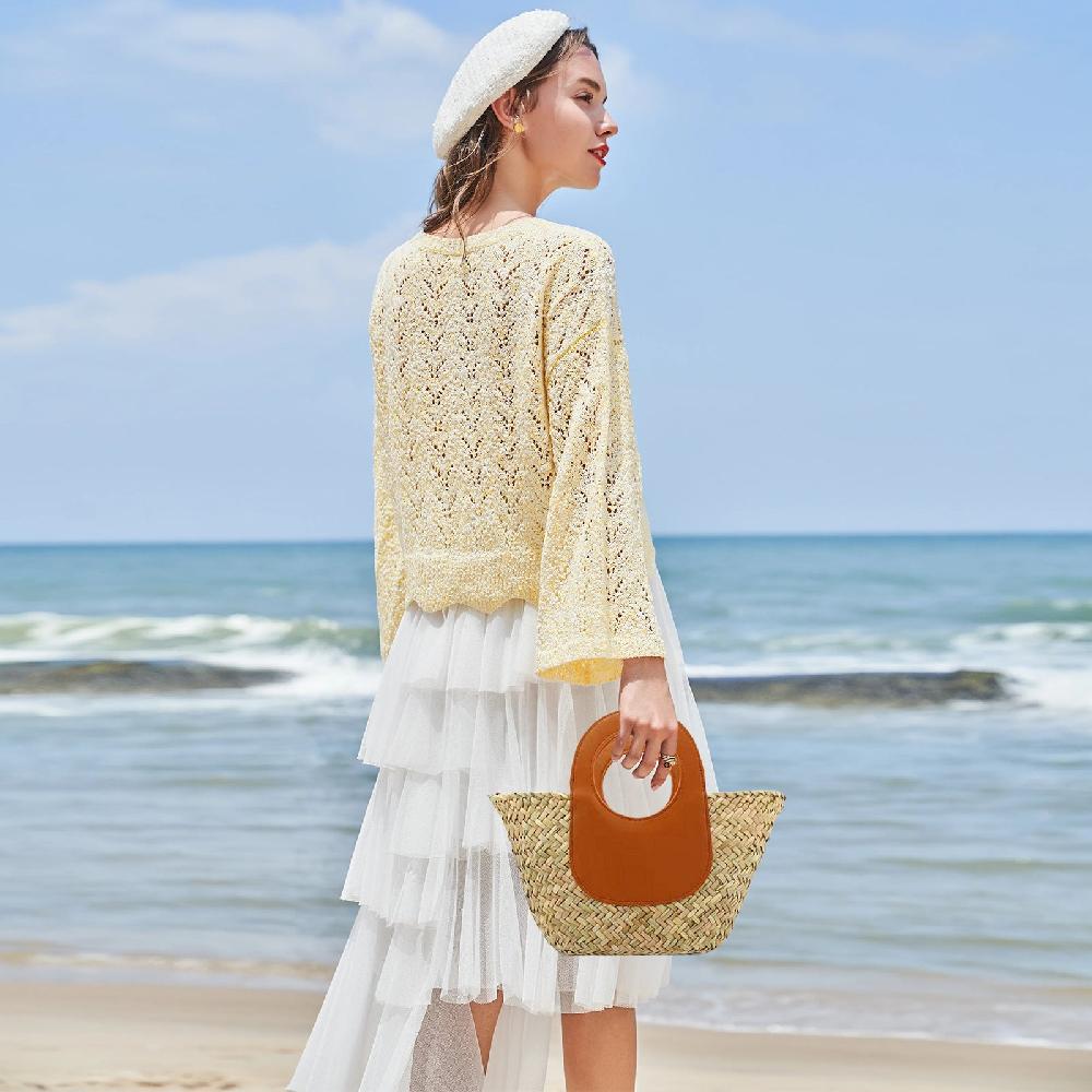 Nicole & Doris Straw Handbags Rattan Bag