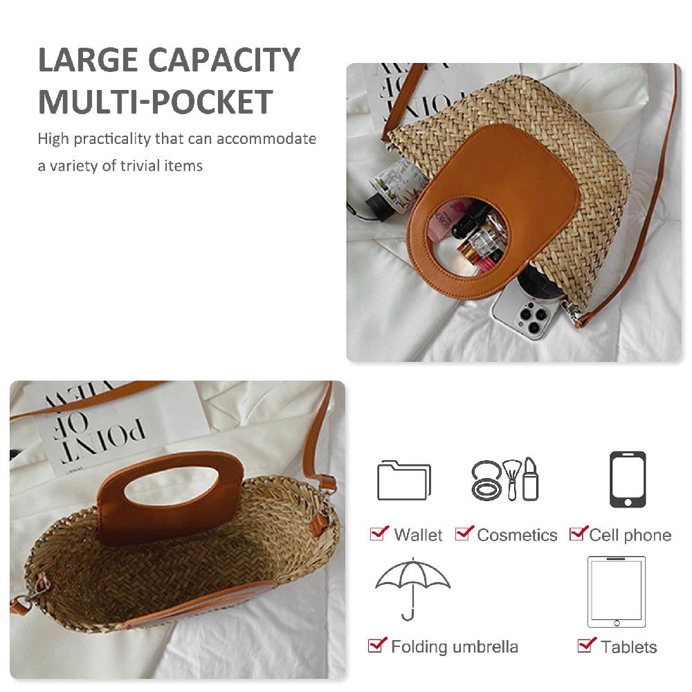 Nicole & Doris Straw Handbags Rattan Bag