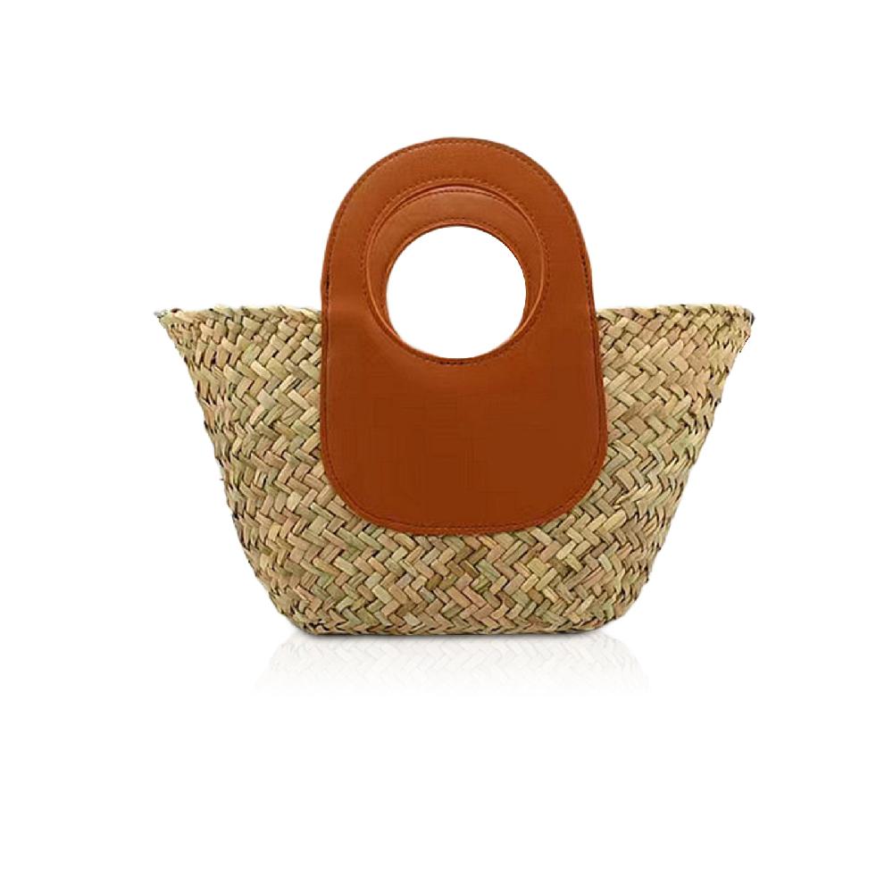 nicole & doris Straw Handbags Rattan Bag