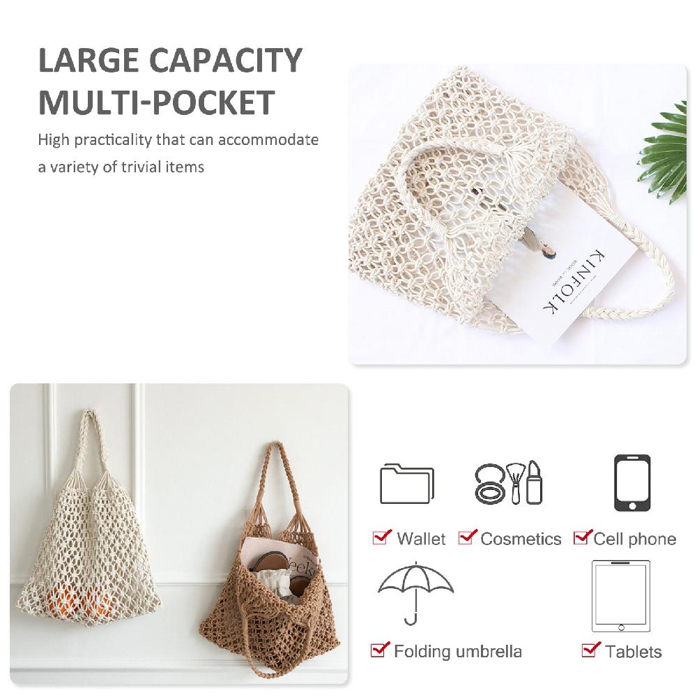 Nicole & Doris Straw Tote Bag Shopping Bag