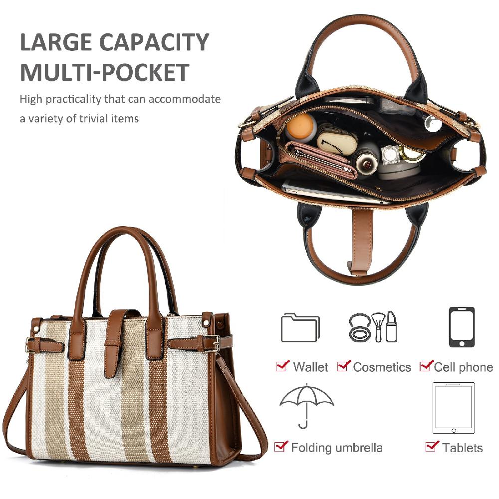 Nicole & Doris Striped Handbags For Women