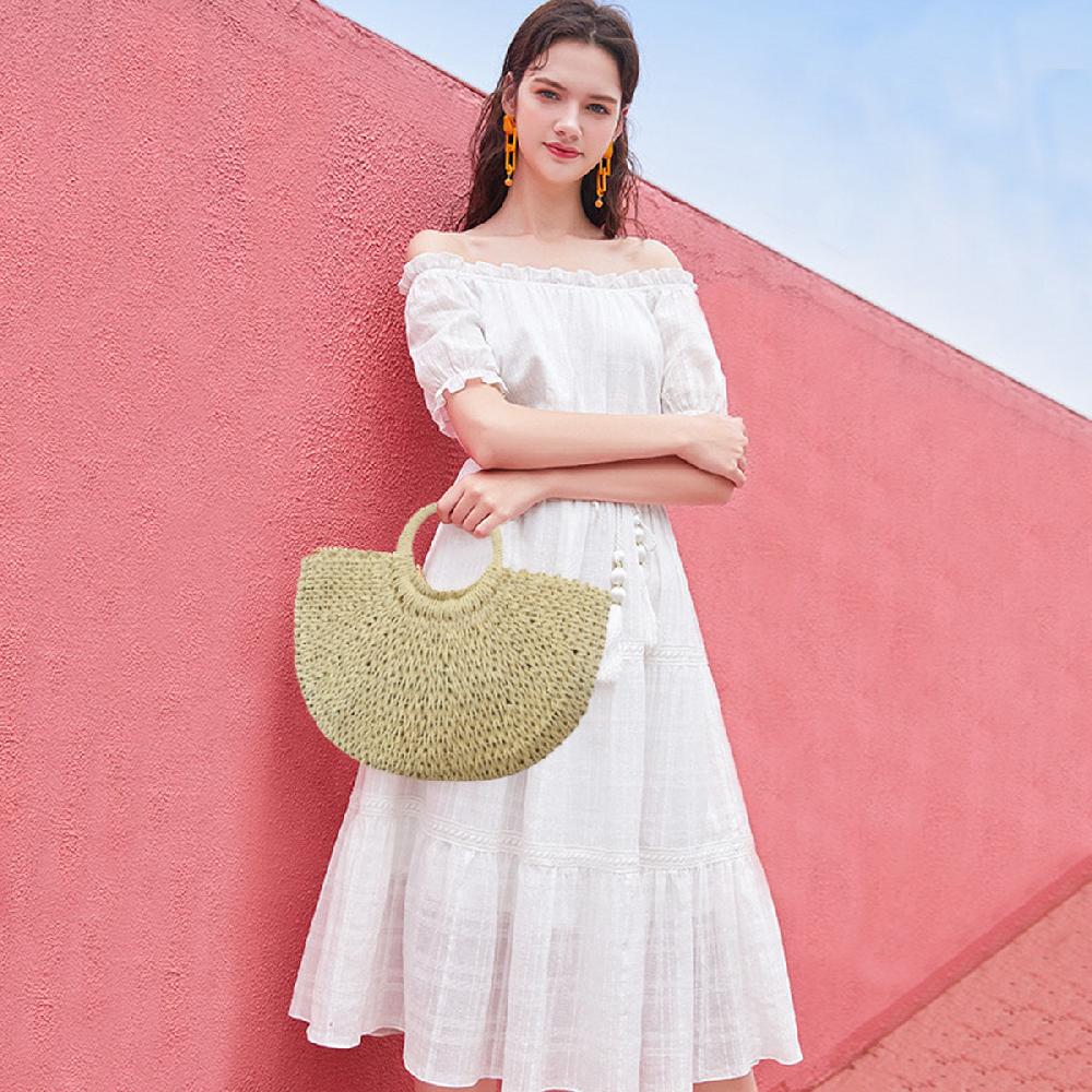 Nicole & Doris Summer Straw Handbag