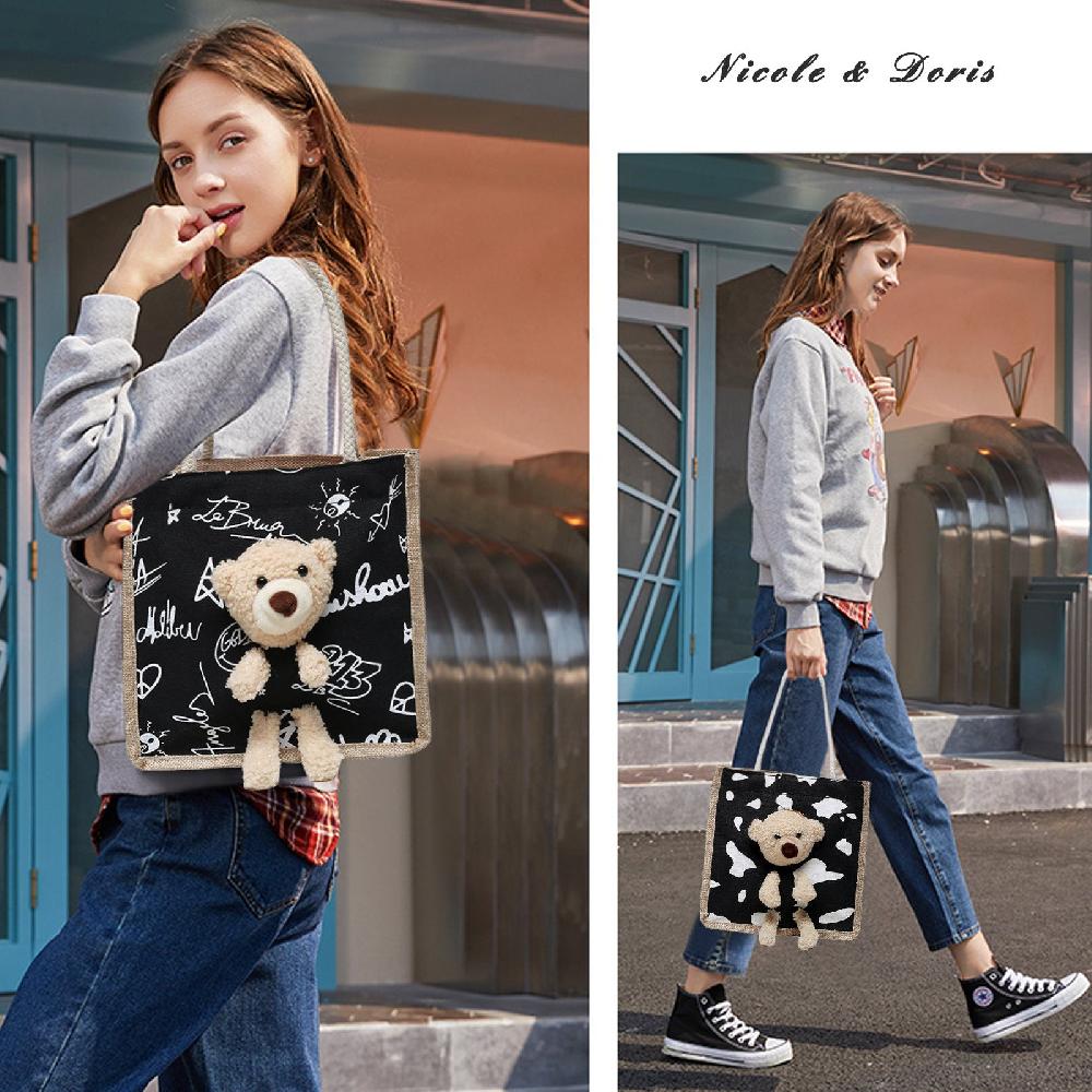 Nicole & Doris Teddy Decor Tote Bag