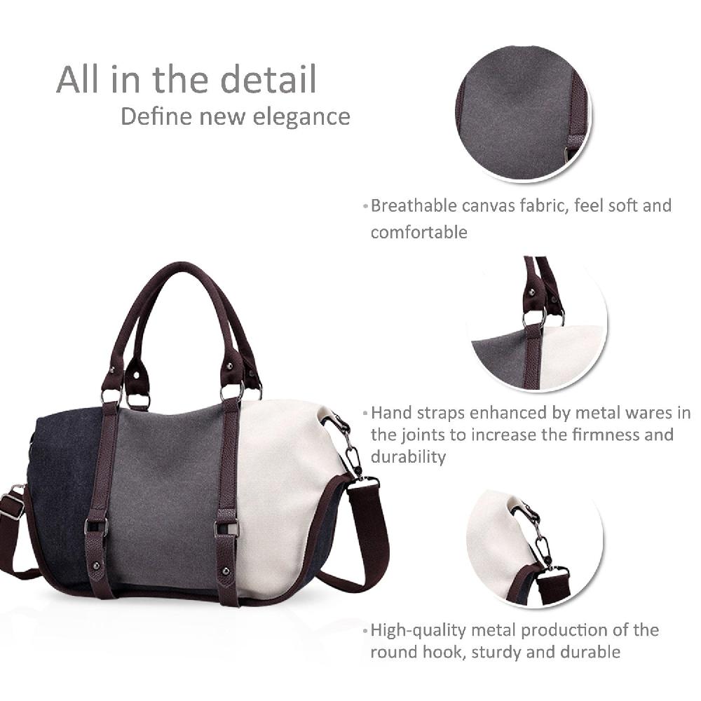 Nicole & Doris Three Colours Canvas Tote Bag