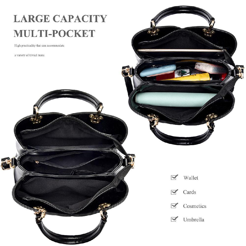 Nicole & Doris Two-Colour Bag Charm Decor Handbag