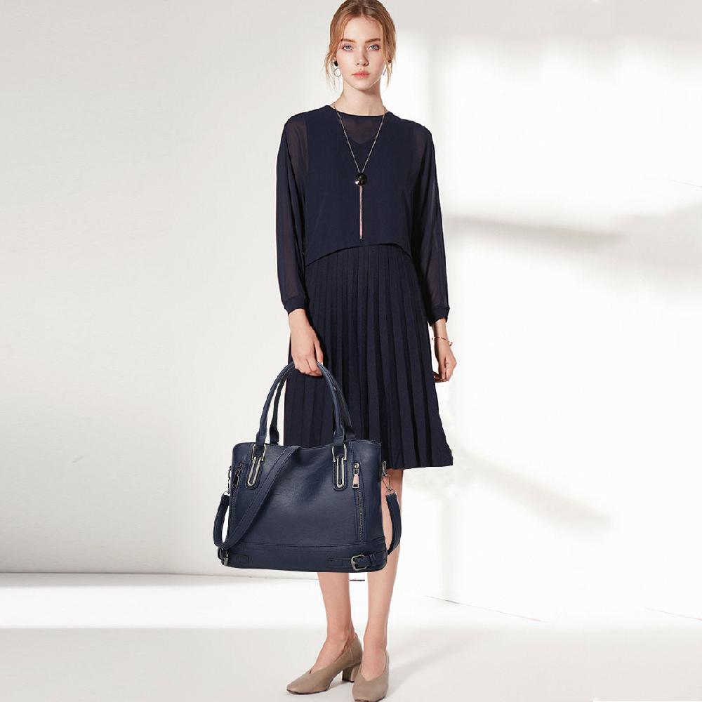 Nicole & Doris Two Sides Zips Front Tote Bag