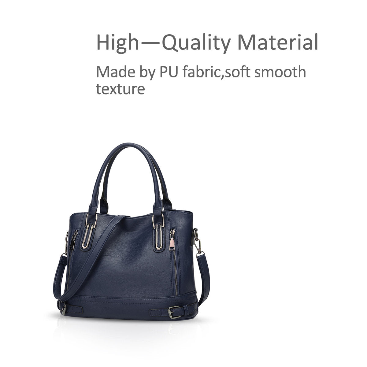 Nicole & Doris Two Sides Zips Front Tote Bag