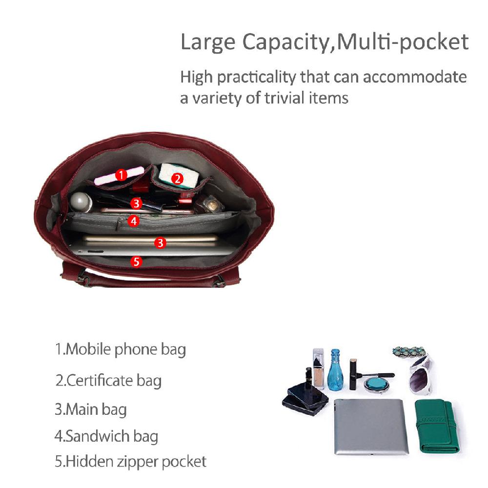 Nicole & Doris Two Sides Zips Front Tote Bag