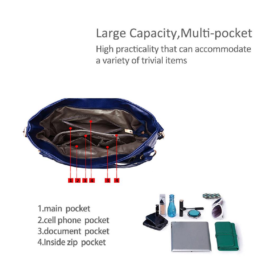 Nicole & Doris Two Tassels Decor PU Tote Bag