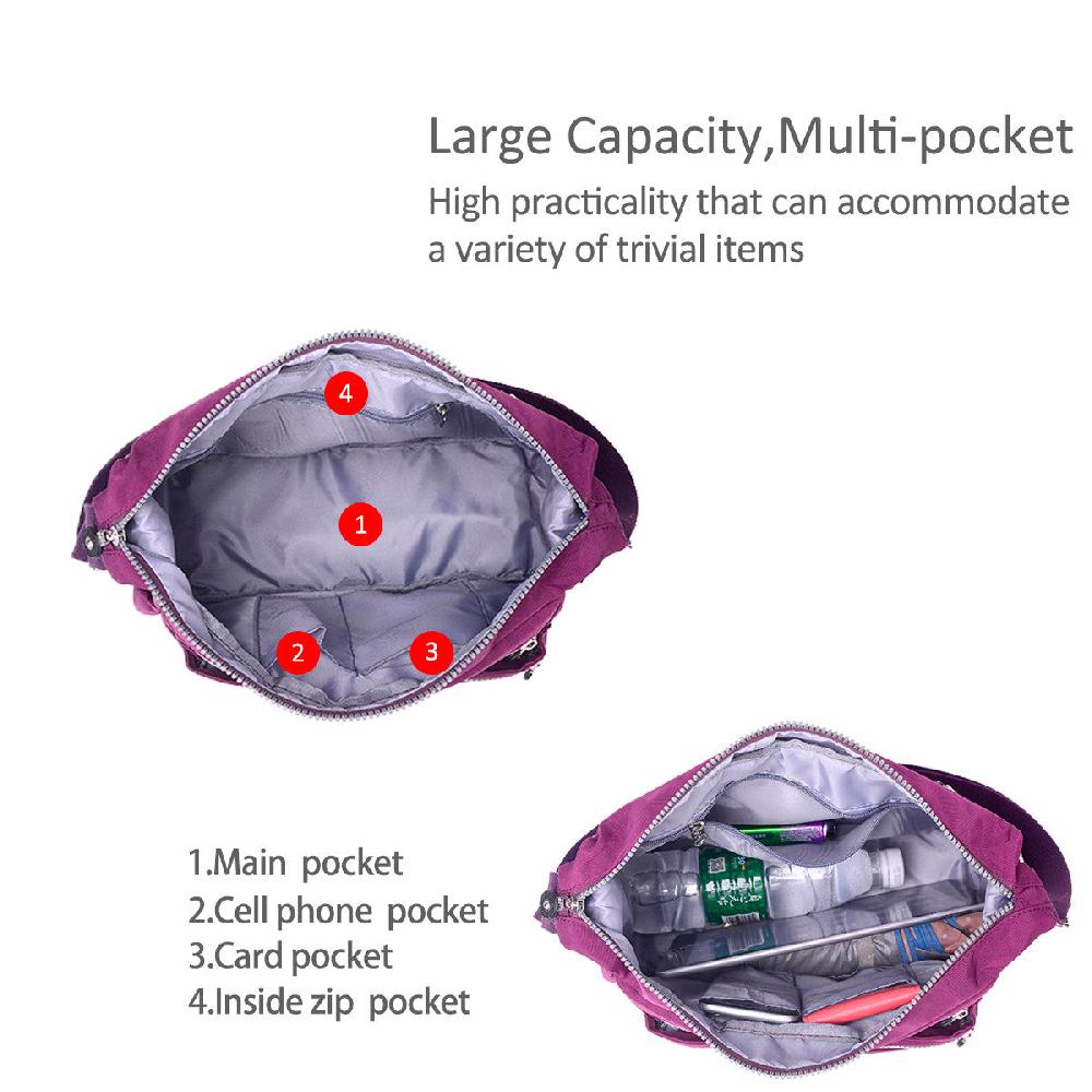 Nicole & Doris Waterproof Nylon Messenger Bag