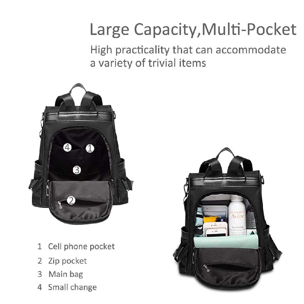 Nicole & Doris Waterproof Nylon & PU Backpack