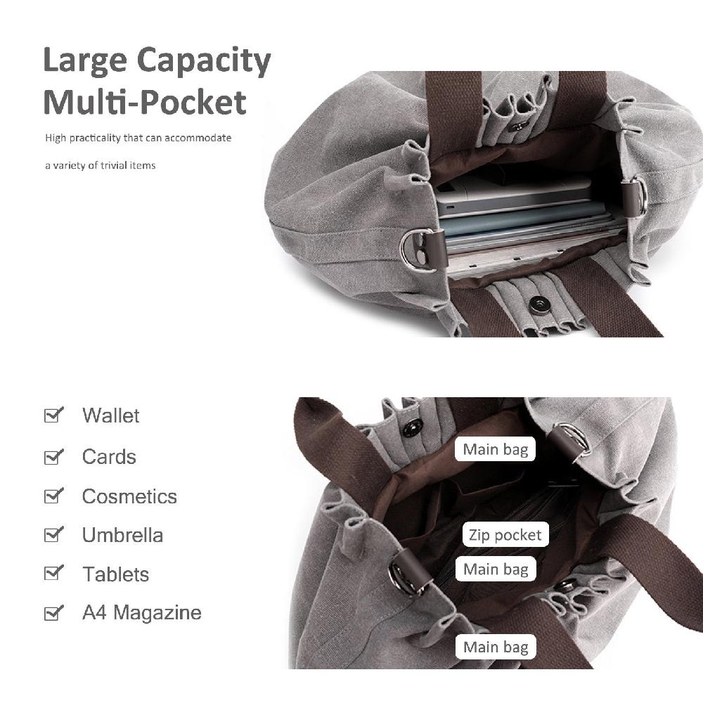 Nicole & Doris Women Canvas Travel Tote Bag