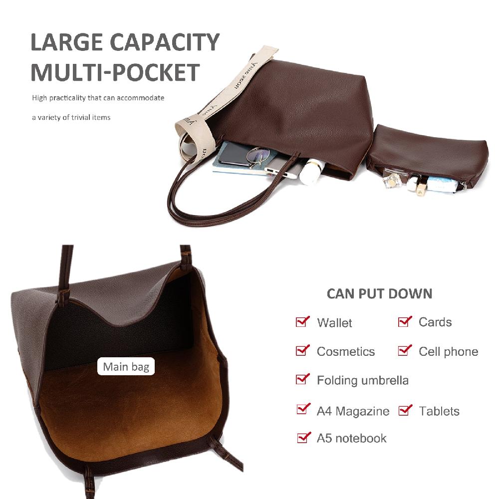 Nicole & Doris Women Large Tote Bags 2 In 1 Set Bags