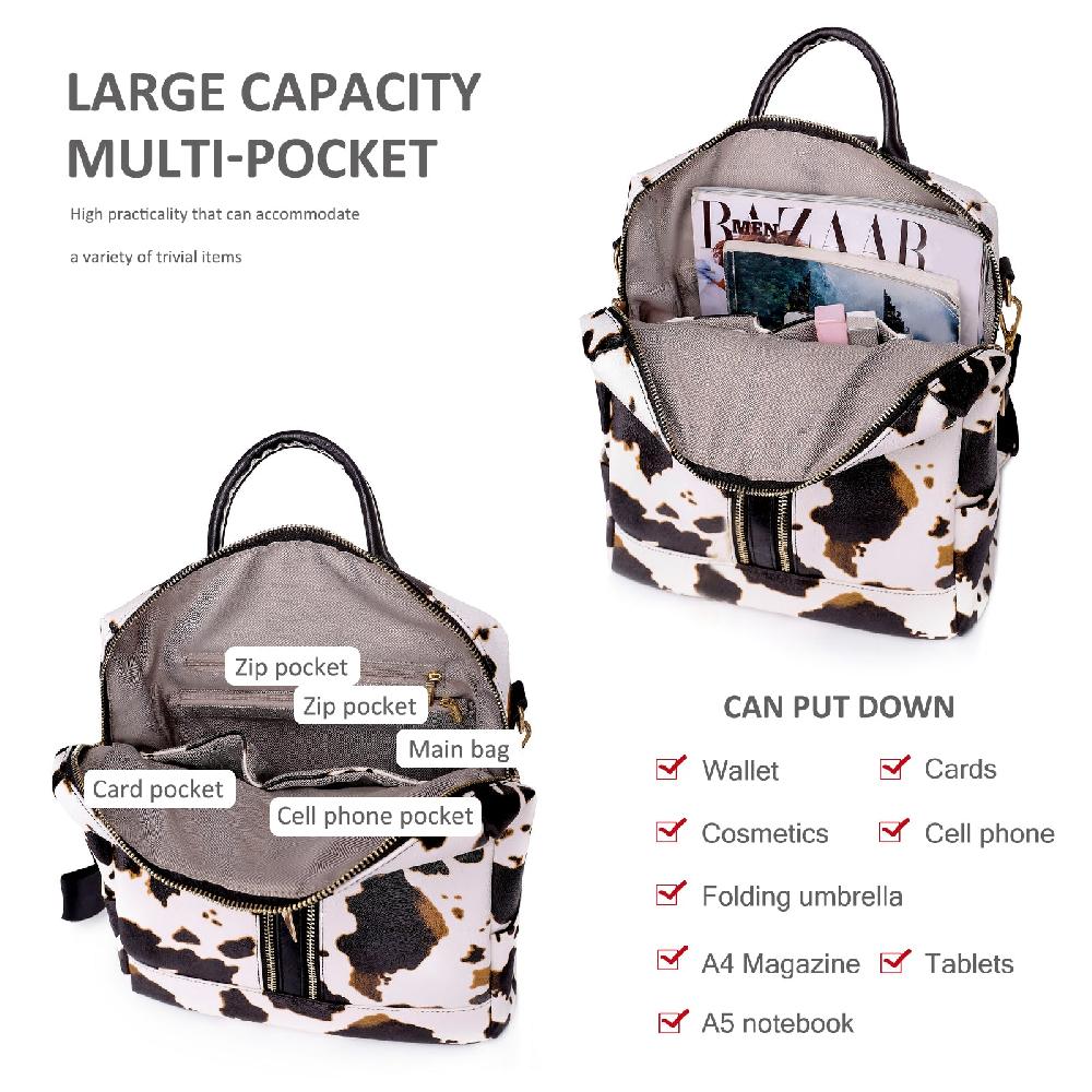 Nicole & Doris NICOLE&DORIS Women's Animal Pattern Backpack Rucksack