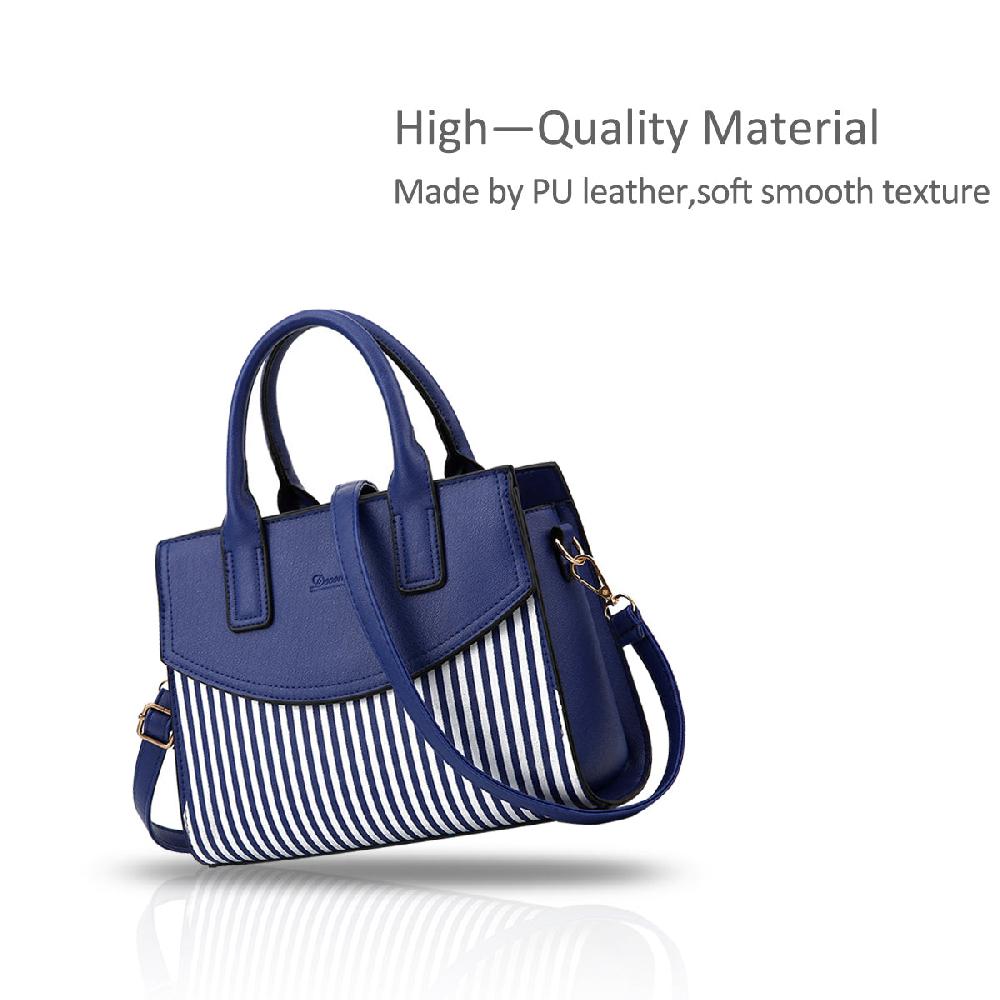 Nicole & Doris NICOLE&DORIS Women's Elegant Stripe PU Handbag
