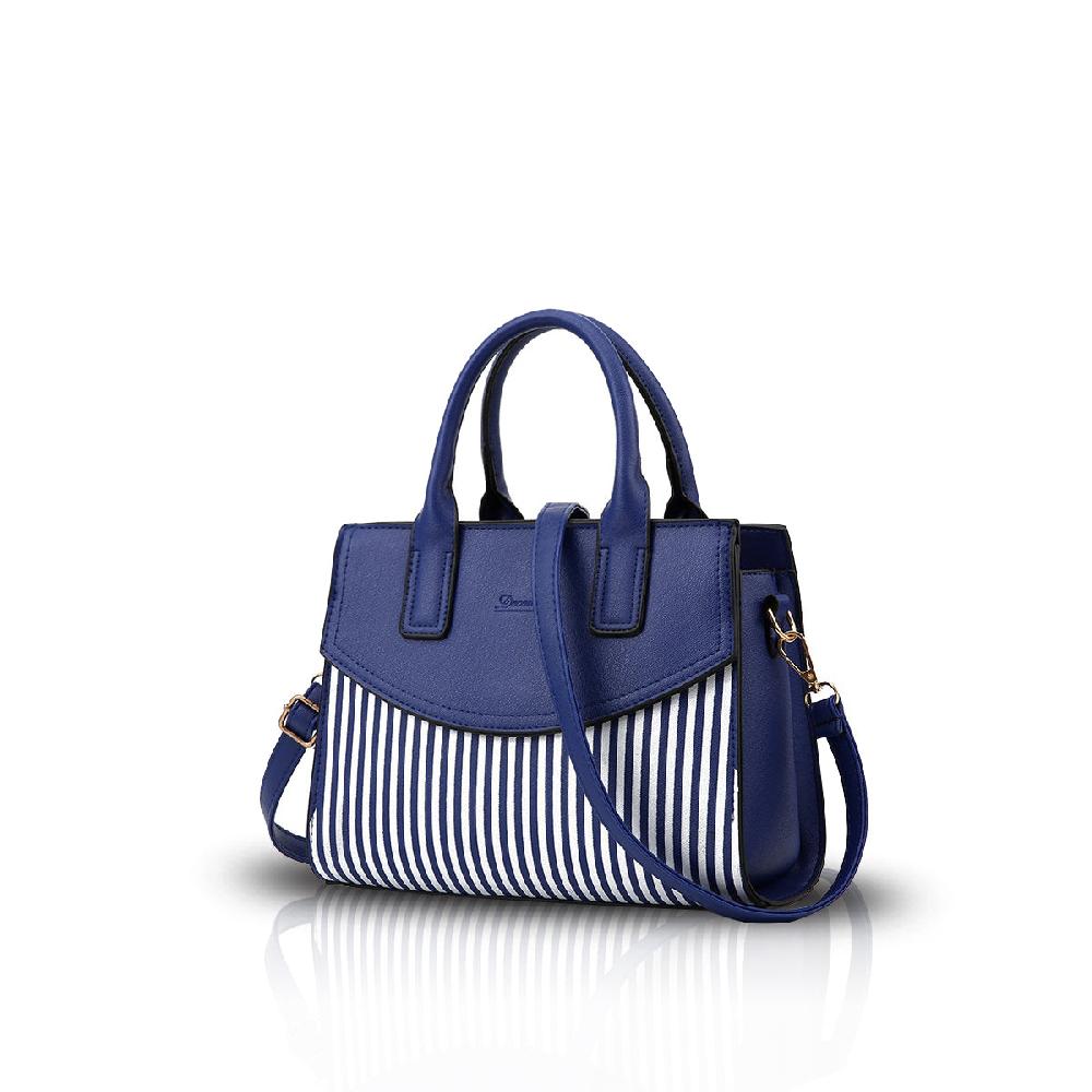 nicole & doris NICOLE&DORIS Women's Elegant Stripe PU Handbag