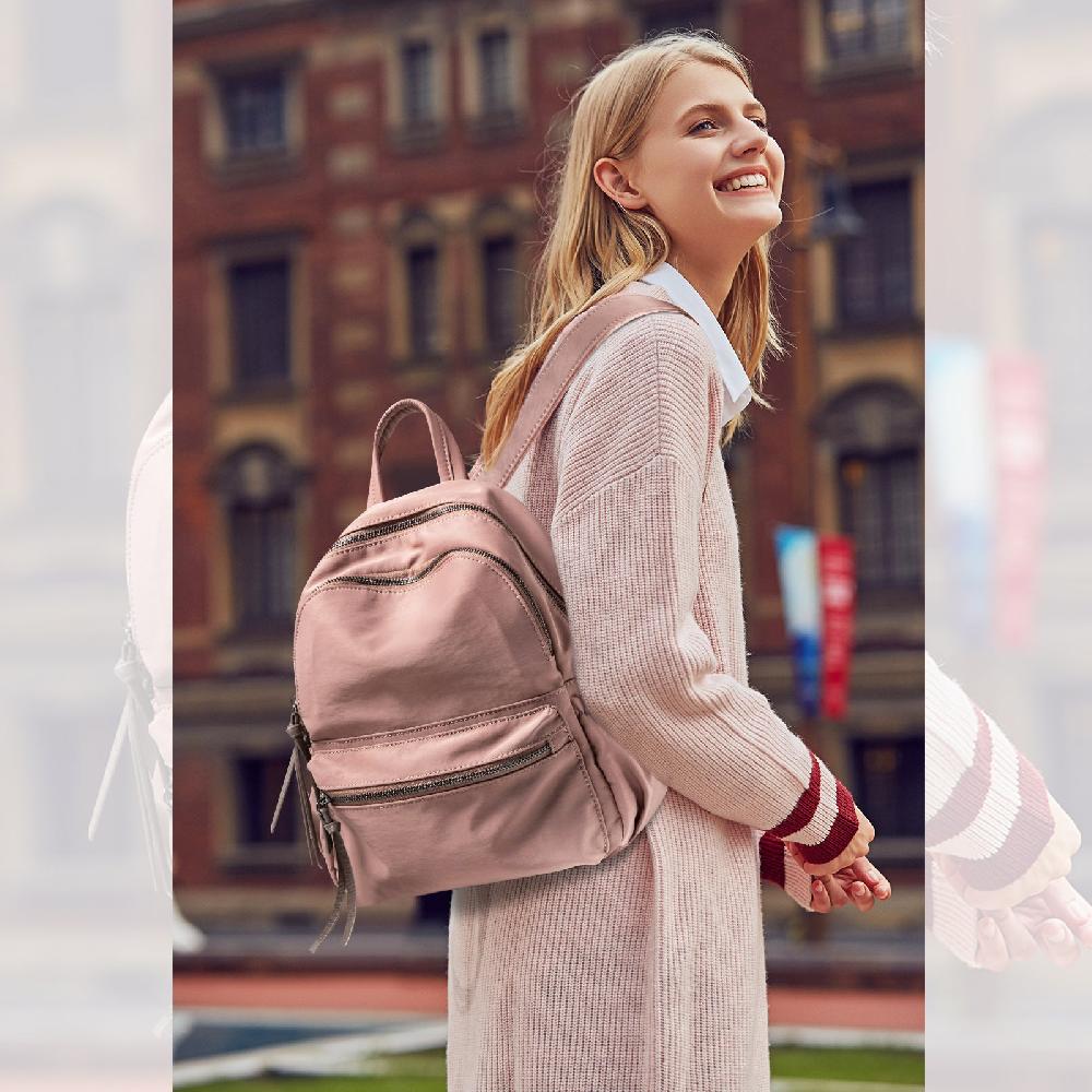 Nicole & Doris NICOLE&DORIS Women's Nylon Casual Plain Backpack