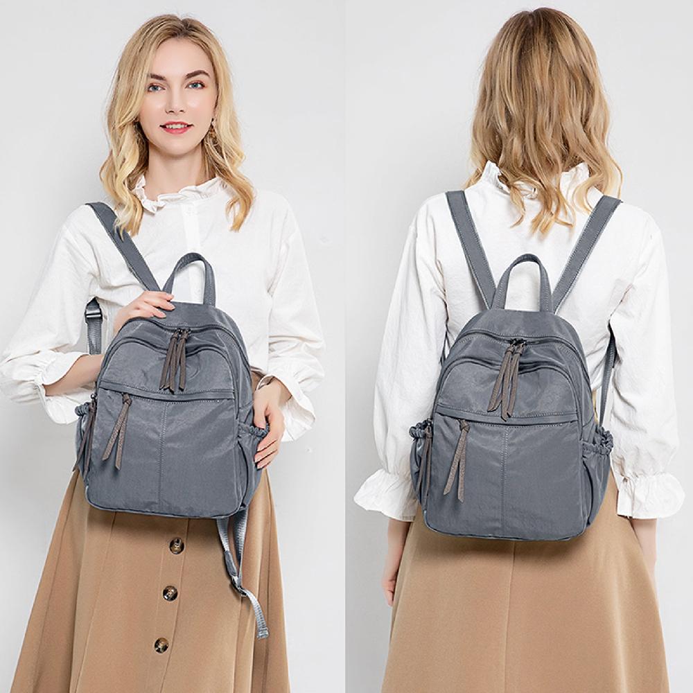 Nicole & Doris NICOLE&DORIS Women's Nylon Casual Plain Backpack