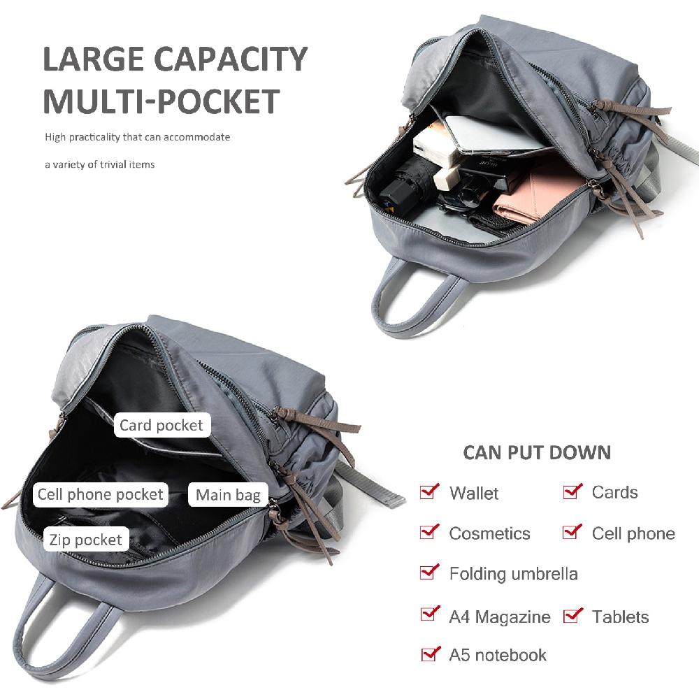 Nicole & Doris NICOLE&DORIS Women's Nylon Casual Plain Backpack