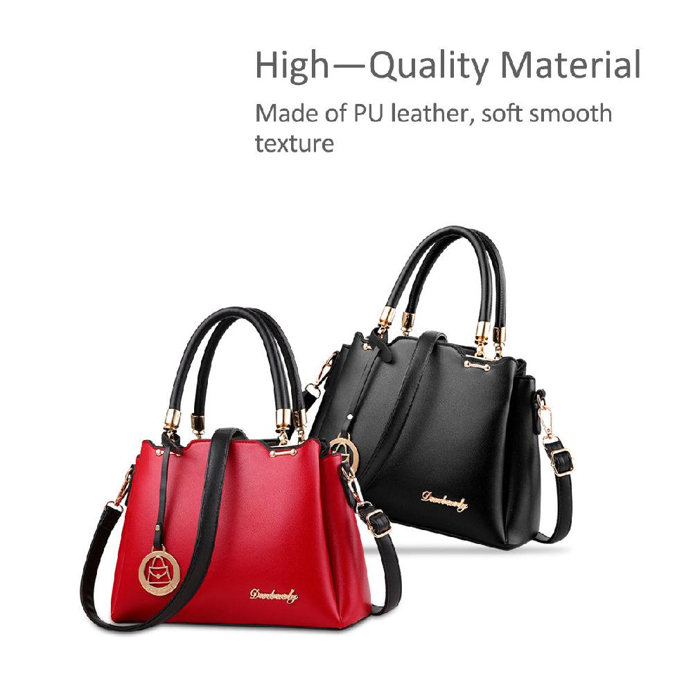 Nicole & Doris Plain Smooth Faux Leather Ladies Messenger Bag