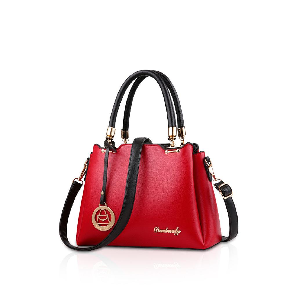 nicole & doris Plain Smooth Faux Leather Ladies Messenger Bag