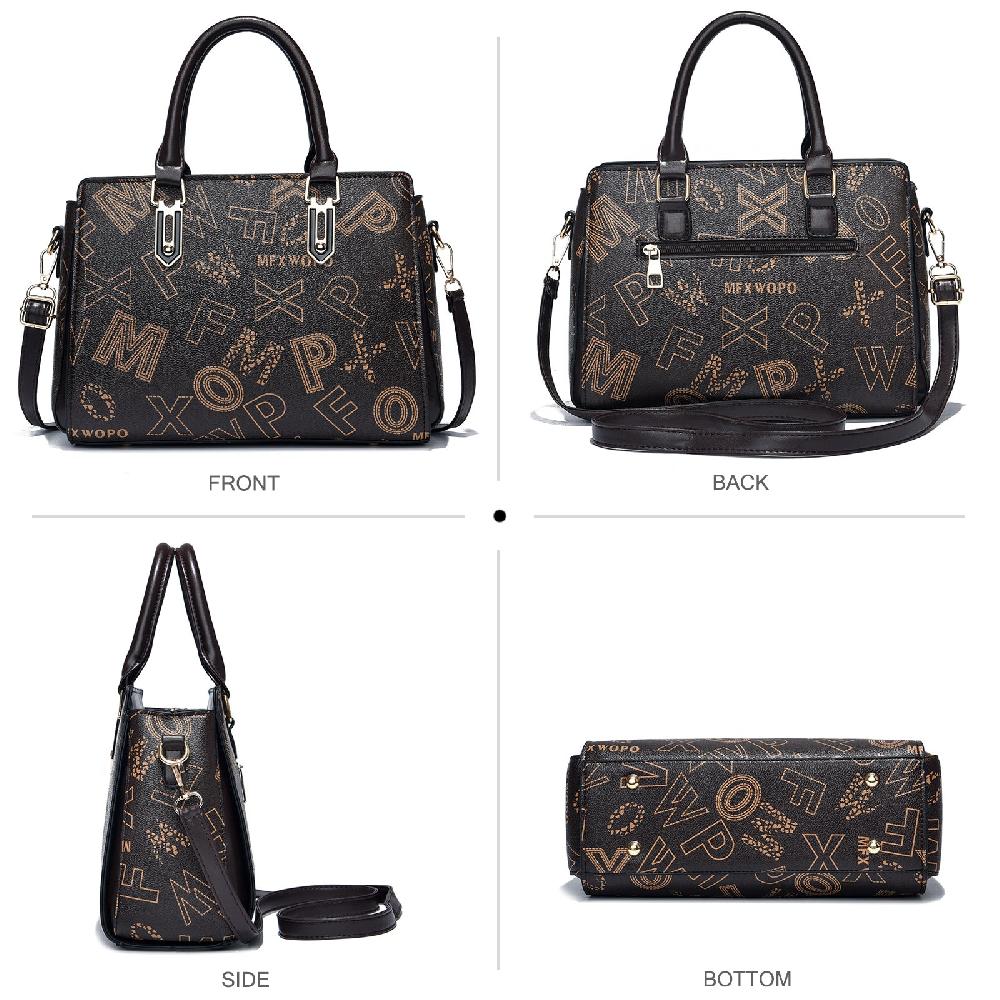 Nicole & Doris Printed Handbags For Women Leather Shoulder Bag