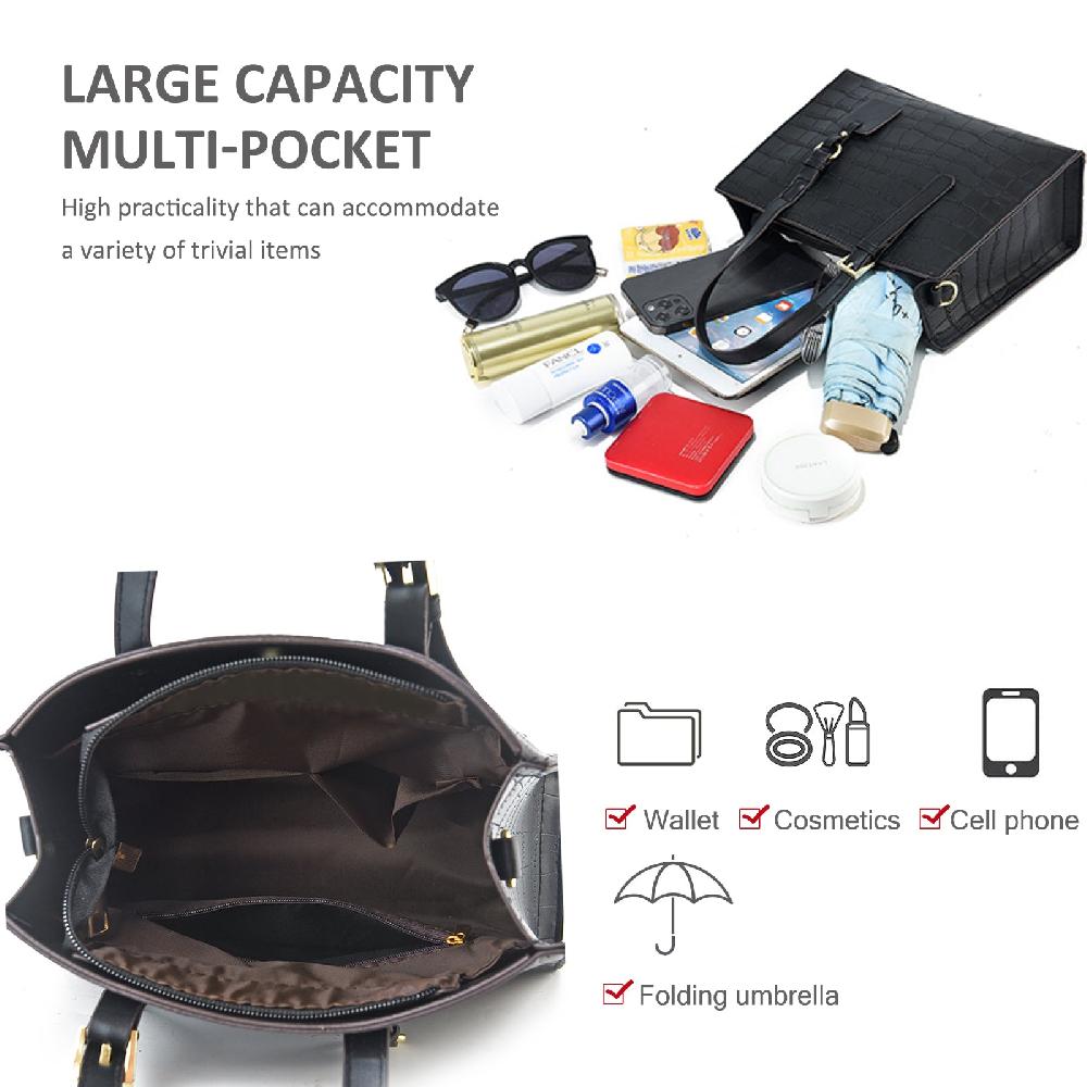 Nicole & Doris PU Leather Crossbody Bag Crocodile Handbags