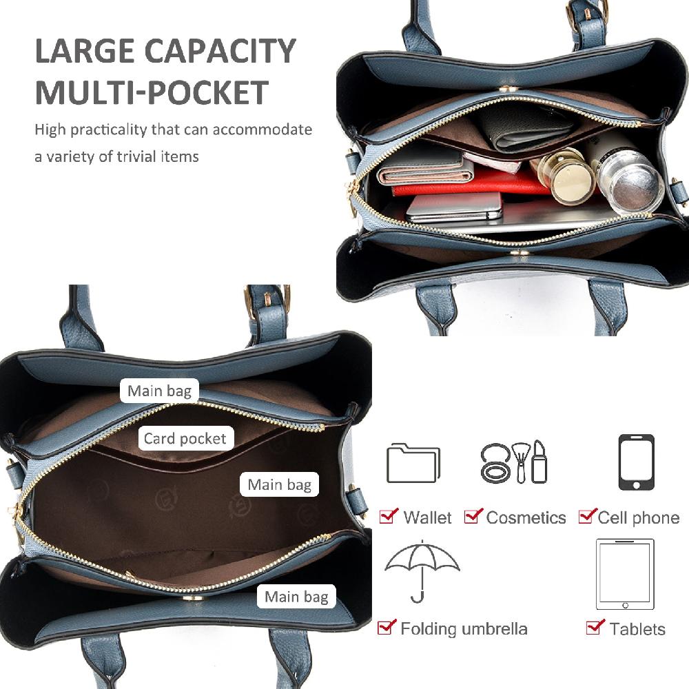 Nicole & Doris PU Leather Crossbody Bag Crocodile Texture