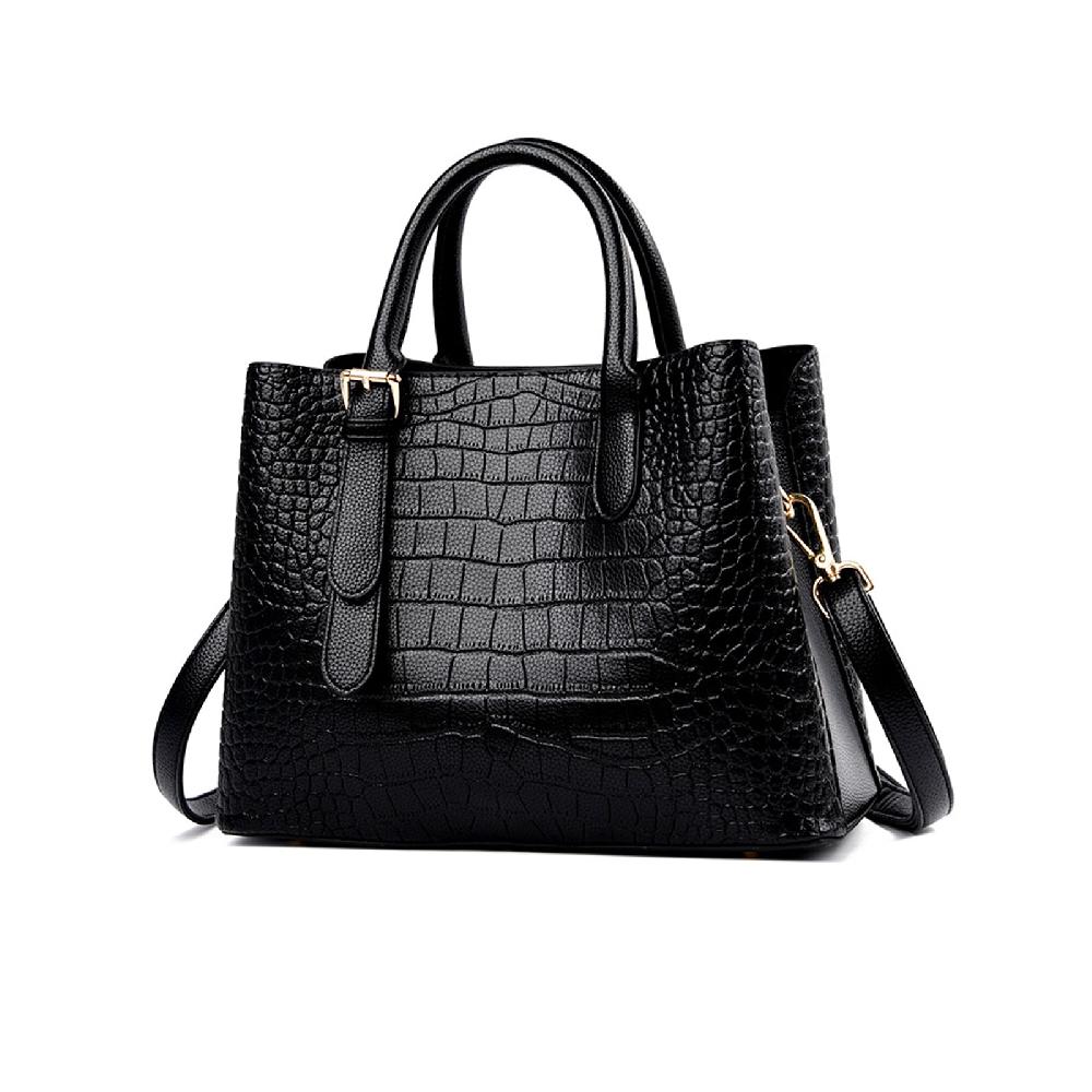 nicole & doris PU Leather Crossbody Bag Crocodile Texture