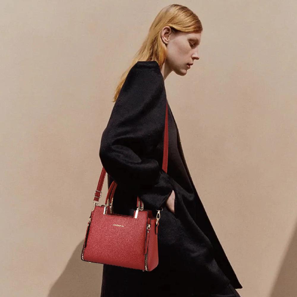 Nicole & Doris PU Leather Crossbody Bag Work Tote Bag