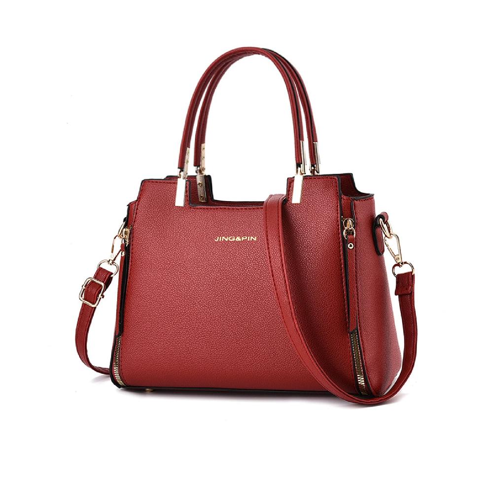 nicole & doris PU Leather Crossbody Bag Work Tote Bag