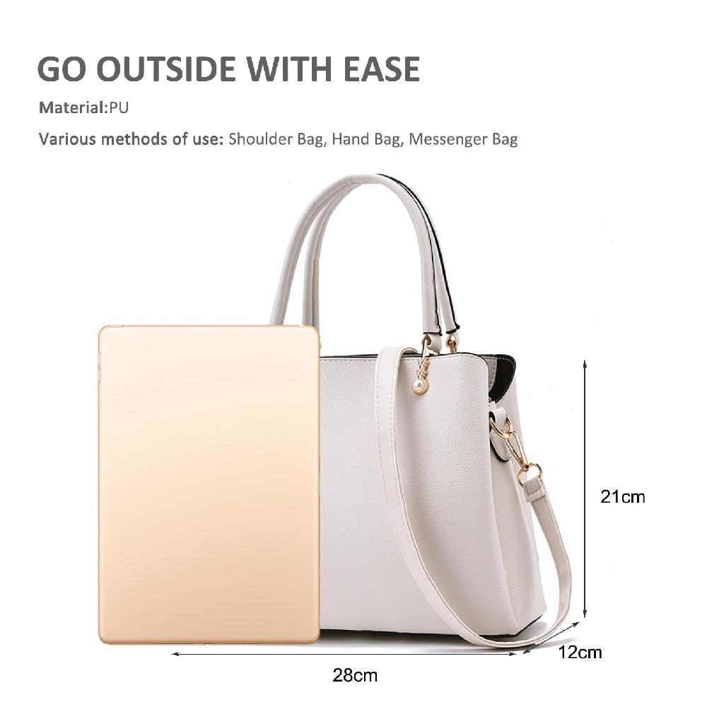 Nicole & Doris PU Leather Shoulder Bag Crossbody Bag Hand Bags With Triple Compartment